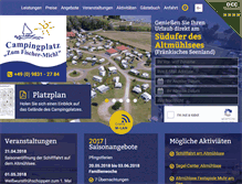 Tablet Screenshot of campingplatz-fischer-michl.de